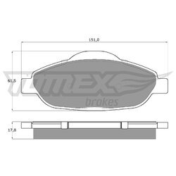 Sada brzdových platničiek kotúčovej brzdy TOMEX Brakes TX 14-66