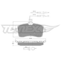Sada brzdových platničiek kotúčovej brzdy TOMEX Brakes TX 14-67