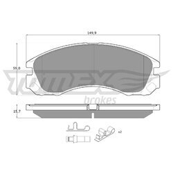 Sada brzdových platničiek kotúčovej brzdy TOMEX Brakes TX 14-60