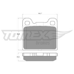 Sada brzdových platničiek kotúčovej brzdy TOMEX Brakes TX 15-06