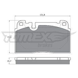 Sada brzdových platničiek kotúčovej brzdy TOMEX Brakes TX 17-06