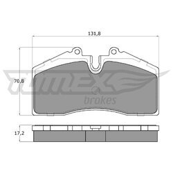 Sada brzdových platničiek kotúčovej brzdy TOMEX Brakes TX 18-01