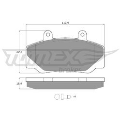 Sada brzdových platničiek kotúčovej brzdy TOMEX Brakes TX 11-67