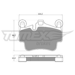 Sada brzdových platničiek kotúčovej brzdy TOMEX Brakes TX 18-00