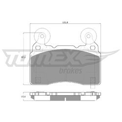 Sada brzdových platničiek kotúčovej brzdy TOMEX Brakes TX 18-89