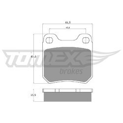 Sada brzdových platničiek kotúčovej brzdy TOMEX Brakes TX 11-60