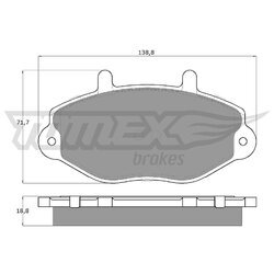 Sada brzdových platničiek kotúčovej brzdy TOMEX Brakes TX 11-92