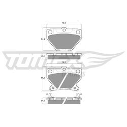 Sada brzdových platničiek kotúčovej brzdy TOMEX Brakes TX 13-77
