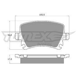 Sada brzdových platničiek kotúčovej brzdy TOMEX Brakes TX 13-95