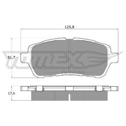 Sada brzdových platničiek kotúčovej brzdy TOMEX Brakes TX 17-95