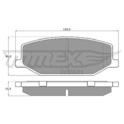 Sada brzdových platničiek kotúčovej brzdy TOMEX Brakes TX 19-36
