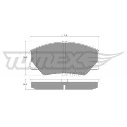 Sada brzdových platničiek kotúčovej brzdy TOMEX Brakes TX 10-30