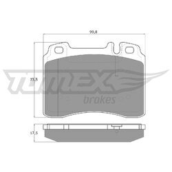 Sada brzdových platničiek kotúčovej brzdy TOMEX Brakes TX 12-71