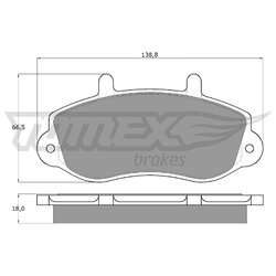 Sada brzdových platničiek kotúčovej brzdy TOMEX Brakes TX 13-01