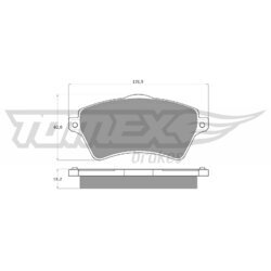 Sada brzdových platničiek kotúčovej brzdy TOMEX Brakes TX 15-39