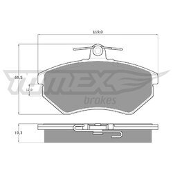 Sada brzdových platničiek kotúčovej brzdy TOMEX Brakes TX 10-11