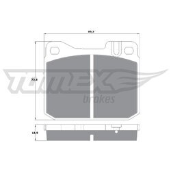 Sada brzdových platničiek kotúčovej brzdy TOMEX Brakes TX 10-224