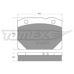 Sada brzdových platničiek kotúčovej brzdy TOMEX Brakes TX 10-31