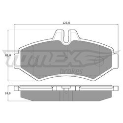 Sada brzdových platničiek kotúčovej brzdy TOMEX Brakes TX 12-34