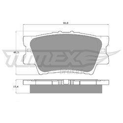 Sada brzdových platničiek kotúčovej brzdy TOMEX Brakes TX 15-73
