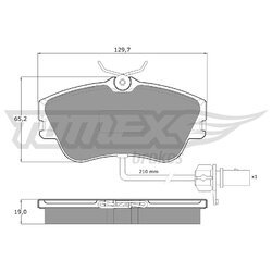 Sada brzdových platničiek kotúčovej brzdy TOMEX Brakes TX 11-821
