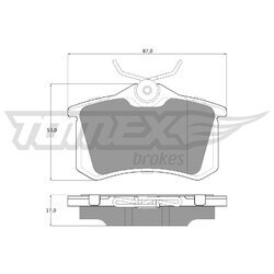 Sada brzdových platničiek kotúčovej brzdy TOMEX Brakes TX 16-24