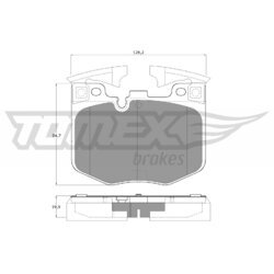Sada brzdových platničiek kotúčovej brzdy TOMEX Brakes TX 19-86