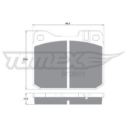 Sada brzdových platničiek kotúčovej brzdy TOMEX Brakes TX 10-222
