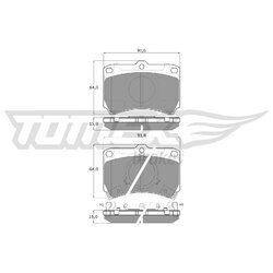 Sada brzdových platničiek kotúčovej brzdy TOMEX Brakes TX 11-77