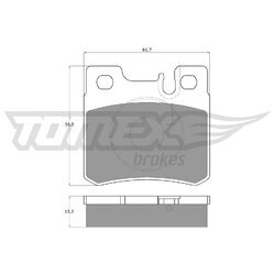 Sada brzdových platničiek kotúčovej brzdy TOMEX Brakes TX 12-33
