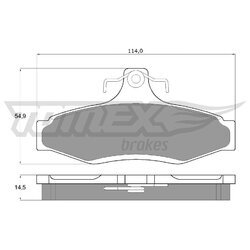 Sada brzdových platničiek kotúčovej brzdy TOMEX Brakes TX 10-81