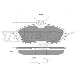 Sada brzdových platničiek kotúčovej brzdy TOMEX Brakes TX 11-121