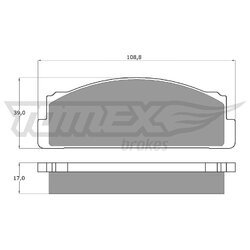 Sada brzdových platničiek kotúčovej brzdy TOMEX Brakes TX 10-23