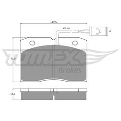 Sada brzdových platničiek kotúčovej brzdy TOMEX Brakes TX 11-40