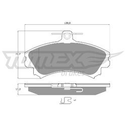 Sada brzdových platničiek kotúčovej brzdy TOMEX Brakes TX 11-521