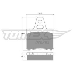 Sada brzdových platničiek kotúčovej brzdy TOMEX Brakes TX 12-06