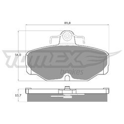 Sada brzdových platničiek kotúčovej brzdy TOMEX Brakes TX 10-67