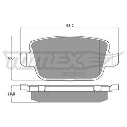 Sada brzdových platničiek kotúčovej brzdy TOMEX Brakes TX 14-48