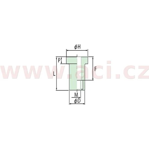Gumená matica s závitom M6 x 1 mm (sada 5 ks) /TOURMAX/ - obr. 1