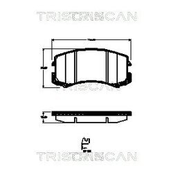 Sada brzdových platničiek kotúčovej brzdy TRISCAN 8110 42025