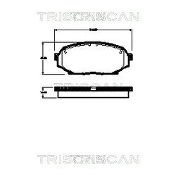 Sada brzdových platničiek kotúčovej brzdy TRISCAN 8110 50018
