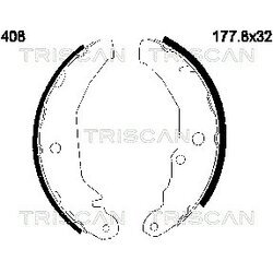 Sada brzdových čeľustí TRISCAN 8100 16408