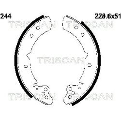 Sada brzdových čeľustí TRISCAN 8100 13525