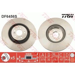 Brzdový kotúč TRW DF6456S
