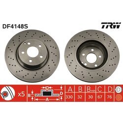 Brzdový kotúč TRW DF4148S