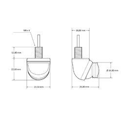 BC UNI-WIDE Mini kamera analóg 190° RCA 12-24V - obr. 2