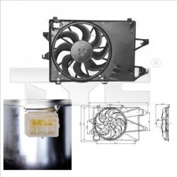Ventilátor chladenia motora TYC 810-0001