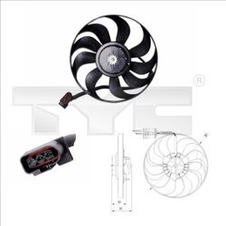 Ventilátor chladenia motora TYC 837-0022