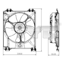 Ventilátor chladenia motora TYC 809-0016