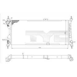 Chladič motora TYC 725-0019-R